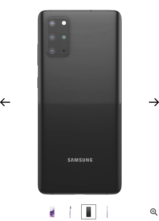 Back view selected after using the visible left arrow
