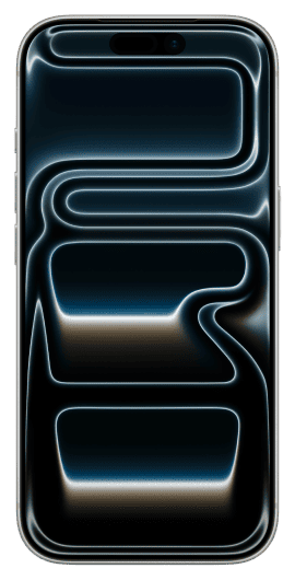 Front product image of iPhone 17 Pro in silver